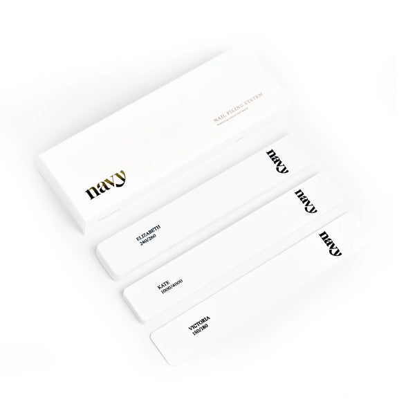 NAVY NAIL FILING SET